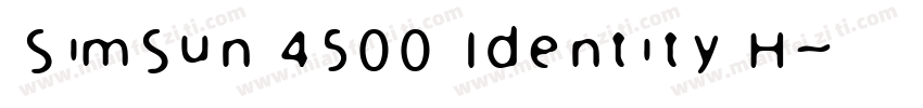 SimSun 4500 Identity H字体转换